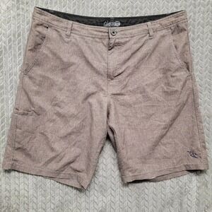 Da‎ Hui Mens Shorts Size 40 Hybrid Collection Heathered Brown No Drawstrings